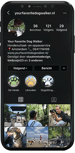 Volg mij op yourfavoritedogwalker.nl